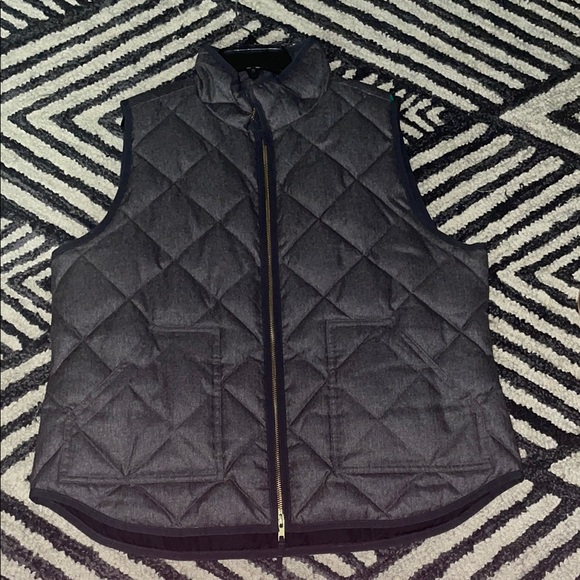 J. Crew Charcoal Quilted Vest - Picture 2 of 4